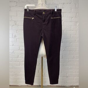 J Brand Iselin Corduroy Zip Skinny Jean blackberry purple